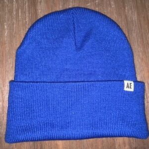 American Eagle beanie toboggan hat royal blue